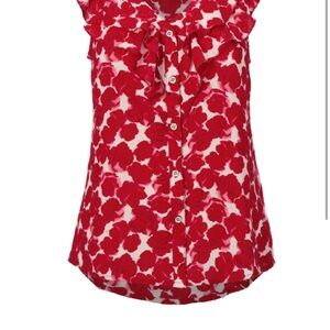 Cabi Rosy red blouse.